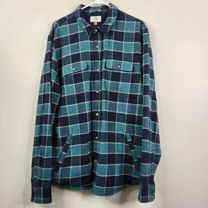 Marine Layer Mens Signature Lined 4 Pocket Camping Shirt Large